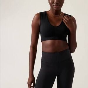 Athleta Aurora Plunge Bra, Black, D-DD, Medium